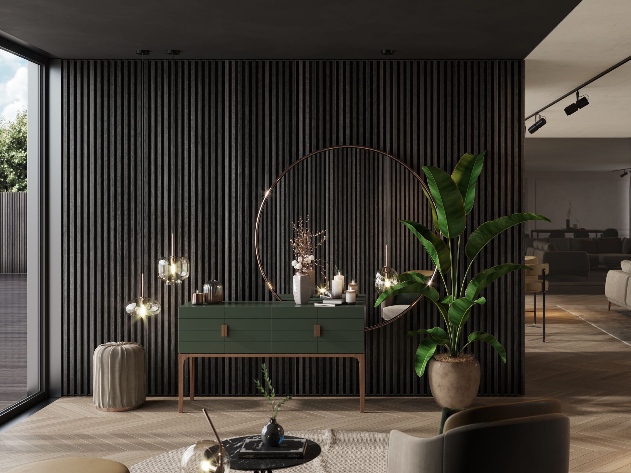 Деревянная прямоугольная консоль с ящиками PRADDY Miller ARCH-00133935 - Вид №4