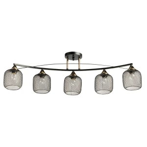 Люстра потолочная Вита 5 ламп 18.6 м² цвет черный