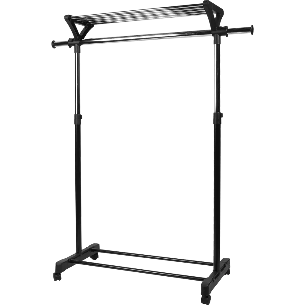 Вешалка для одежды раздвижная Gromell Tire с полкой 84x175x42 см цвет черный STLM-2102057