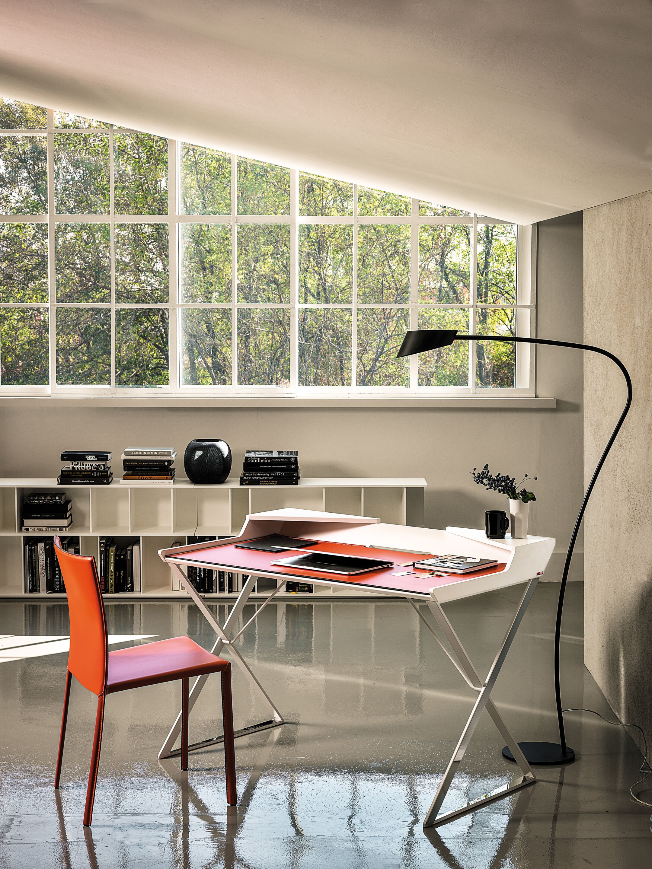 Стальной и деревянный письменный стол Cattelan italia QWERTY ARCH-00131308 - Вид №6