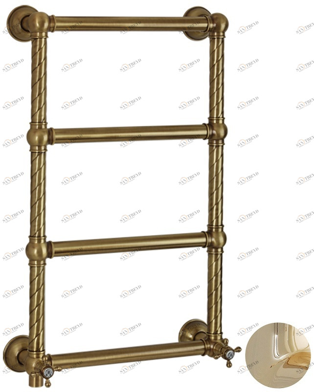 Полотенцесушитель MIGLIORE Edera DX ML.EDR-EL.101, 41 x 75 см электрический, золото, провод справа ML.EDR-EL.101.DO