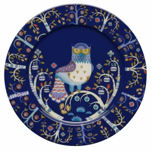 Тарелка "Taika" с синей совой IITTALA СОВРЕМЕННЫЙ 081790 Разноцветный