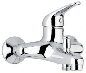 9001BO Смеситель Ambra с ручным душем для ванной, цвет белый-золото