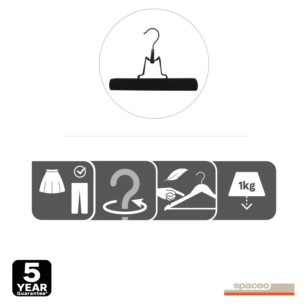 Вешалка-зажим SPACEO 28 см для деликатного хранения одежды 82680670 Вешалка с зажимами STLM-0033930 - Вид №7