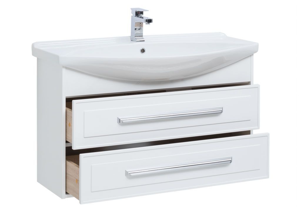 Тумба под раковину Aquanet Остин 105 белый sun-id-270608 - Вид №1