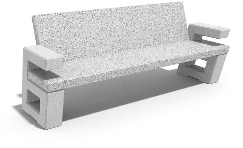 ENCHO ENCHEV - ETE Бетонная скамья со спинкой sun-id-1475723 - Вид №1