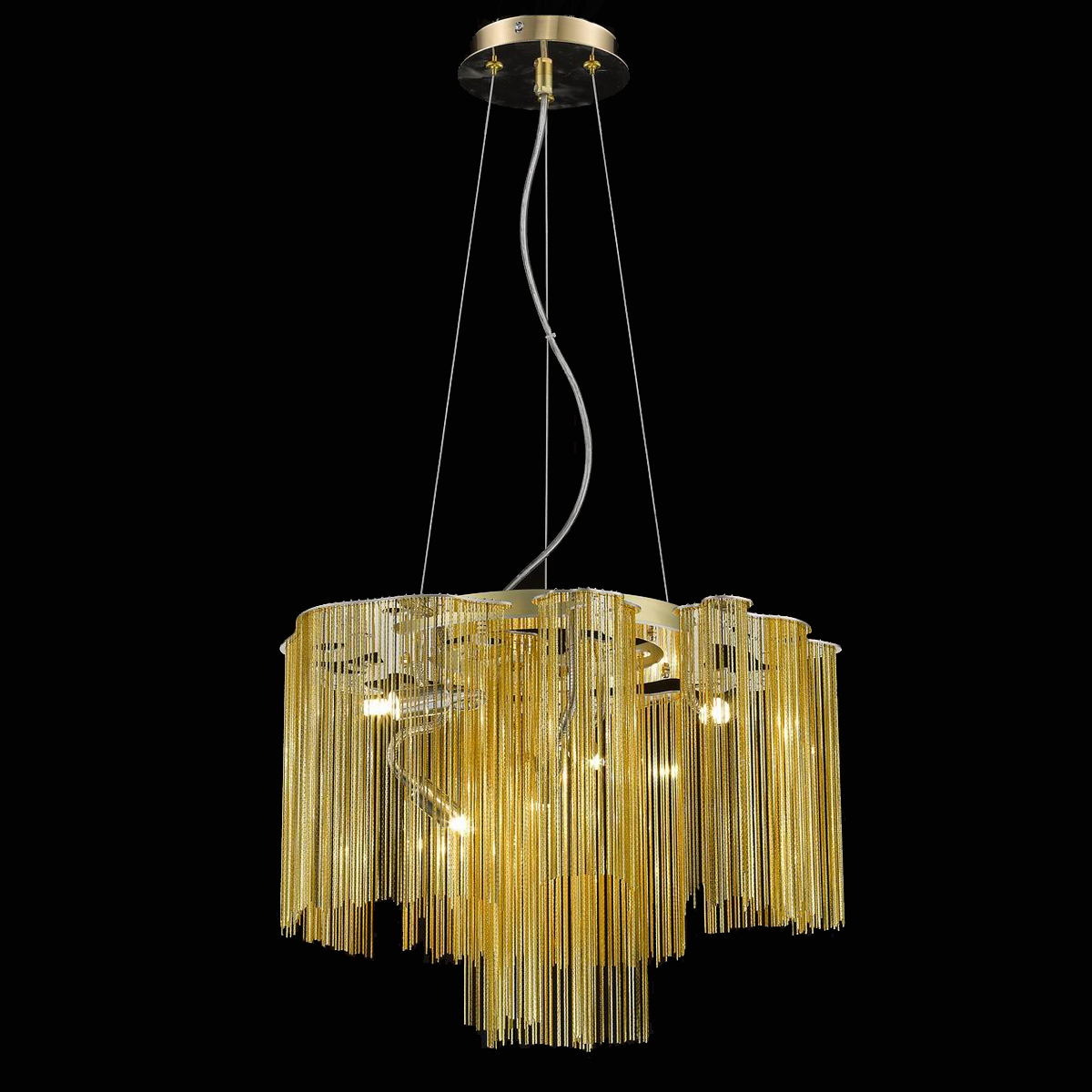 Люстра P68052-5 gold от Delight Collection золото DELIGHT COLLECTION ДИЗАЙНЕРСКИЕ, ДВУХЪЯРУСНЫЕ 247073 Золотой  - Вид №1