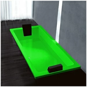 Ванна Gruppo treesse Quadra 180 V0780-SX-ZE зелёная прямоугольная встроенная левая