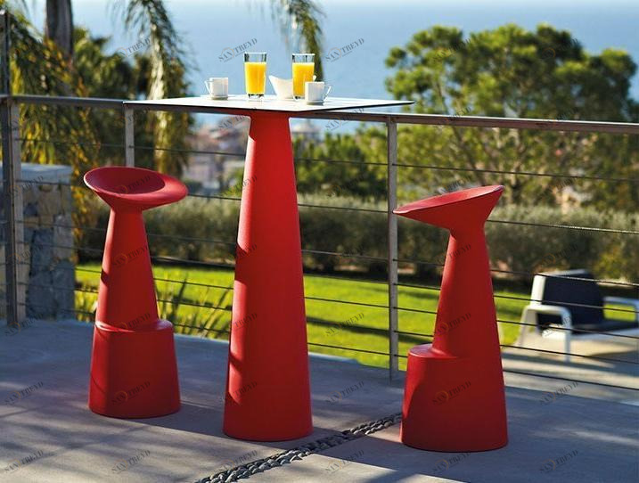 SLIDE Стол из полиэтилена высокой квадратной формы sun-id-1414230