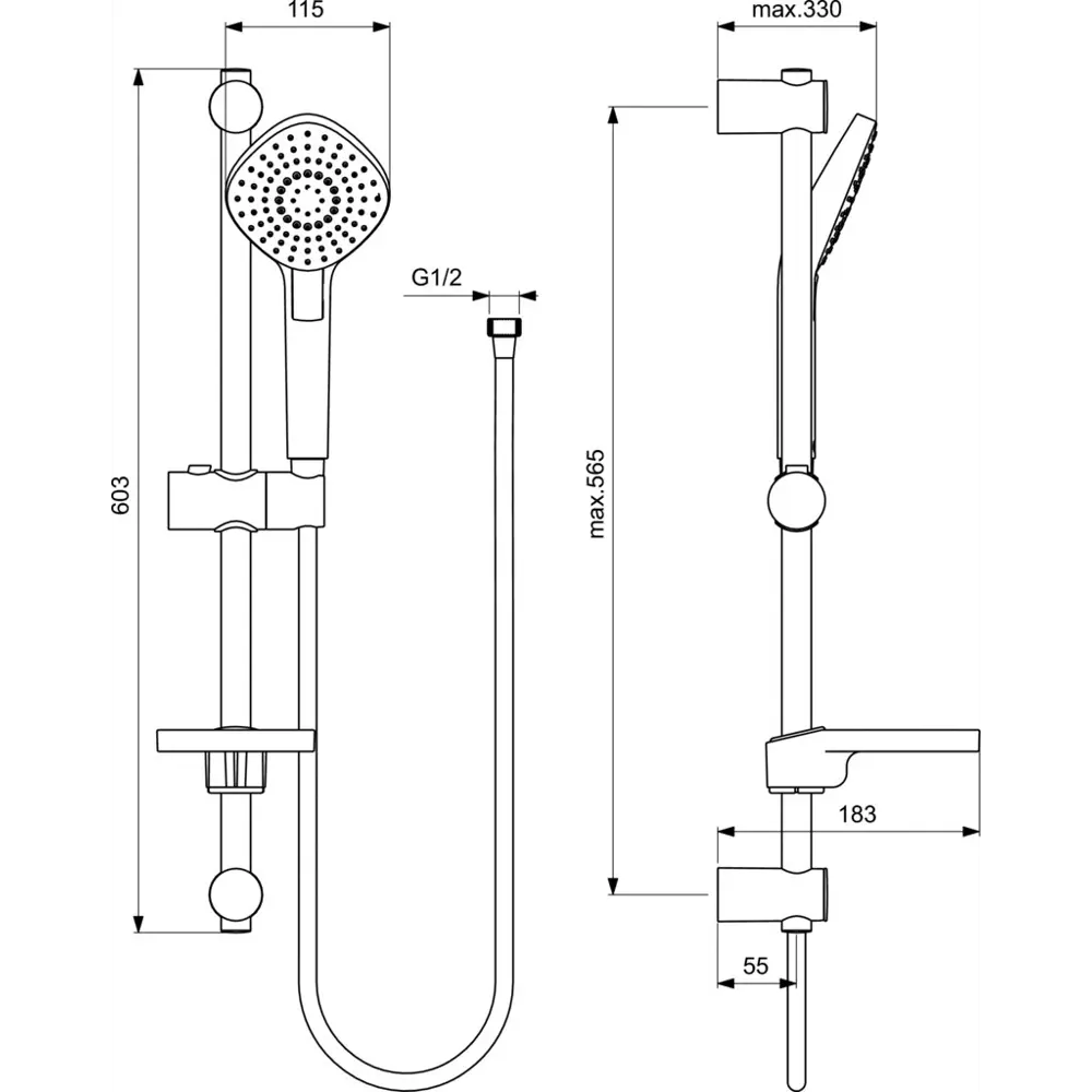 Набор для душа Ideal Standard IdealRain Evo Diamond B2621AA 3 режима цвет хром 18870899 STLM-2118727 Без серии - Вид №5