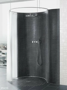 DR1000 Кольцо для штанги для душевой занавески, диаметр 100 см. PHOS