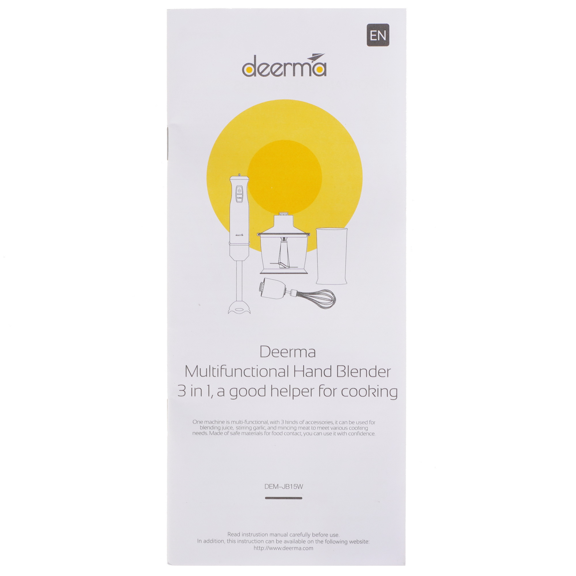 5094361 Блендер погружной Deerma DEM-JB15W черный STDN-0093110 - Вид №8