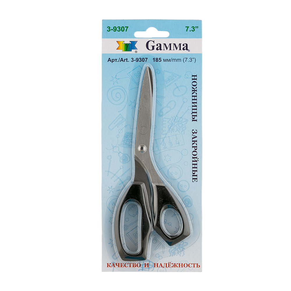 3-9307 Ножницы закройные в блистере 185 мм . Gamma 