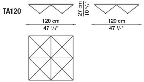 B&B Italia Прямоугольный журнальный столик из стали и стекла sun-id-1516260 - Вид №2