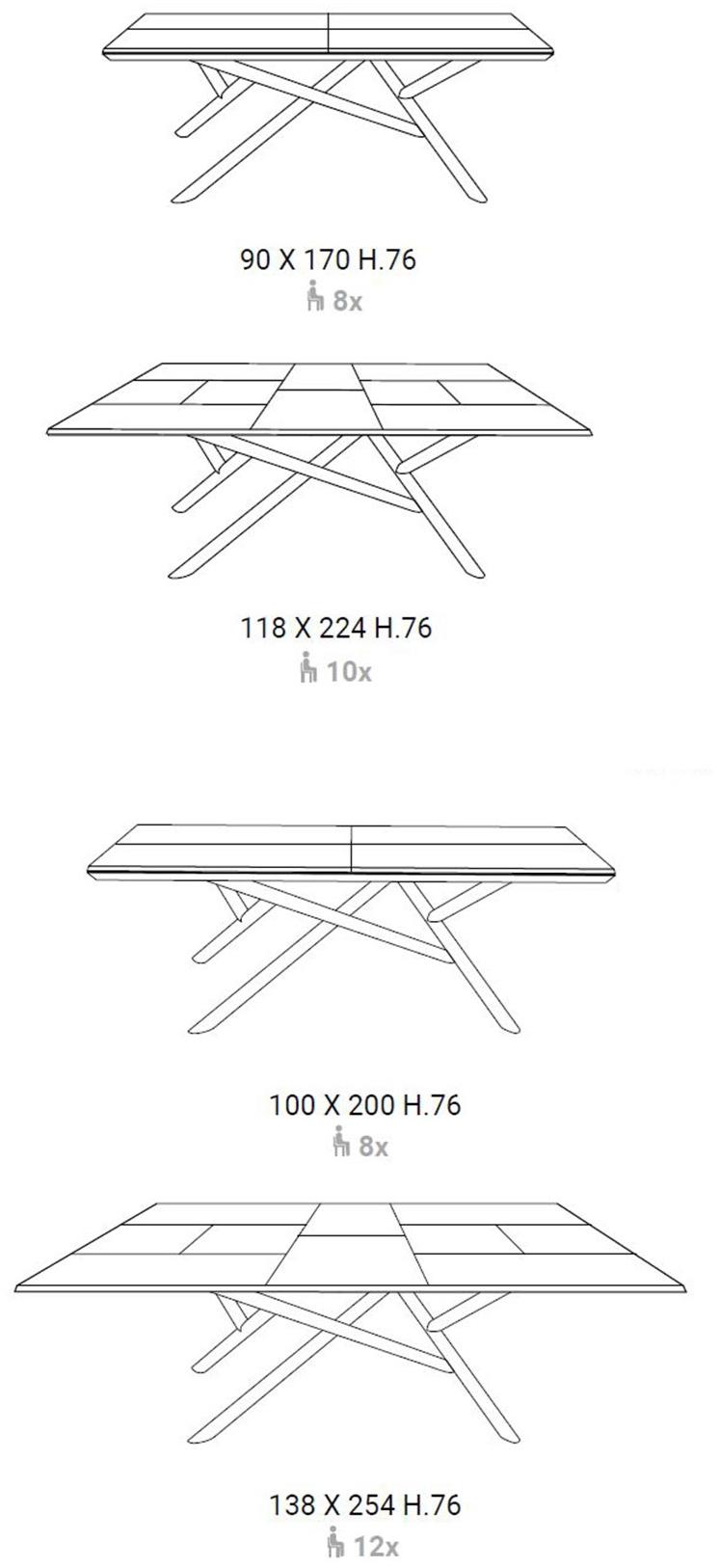 Ozzio Italia Прямоугольный раздвижной стол из дуба  T251  - Вид №3