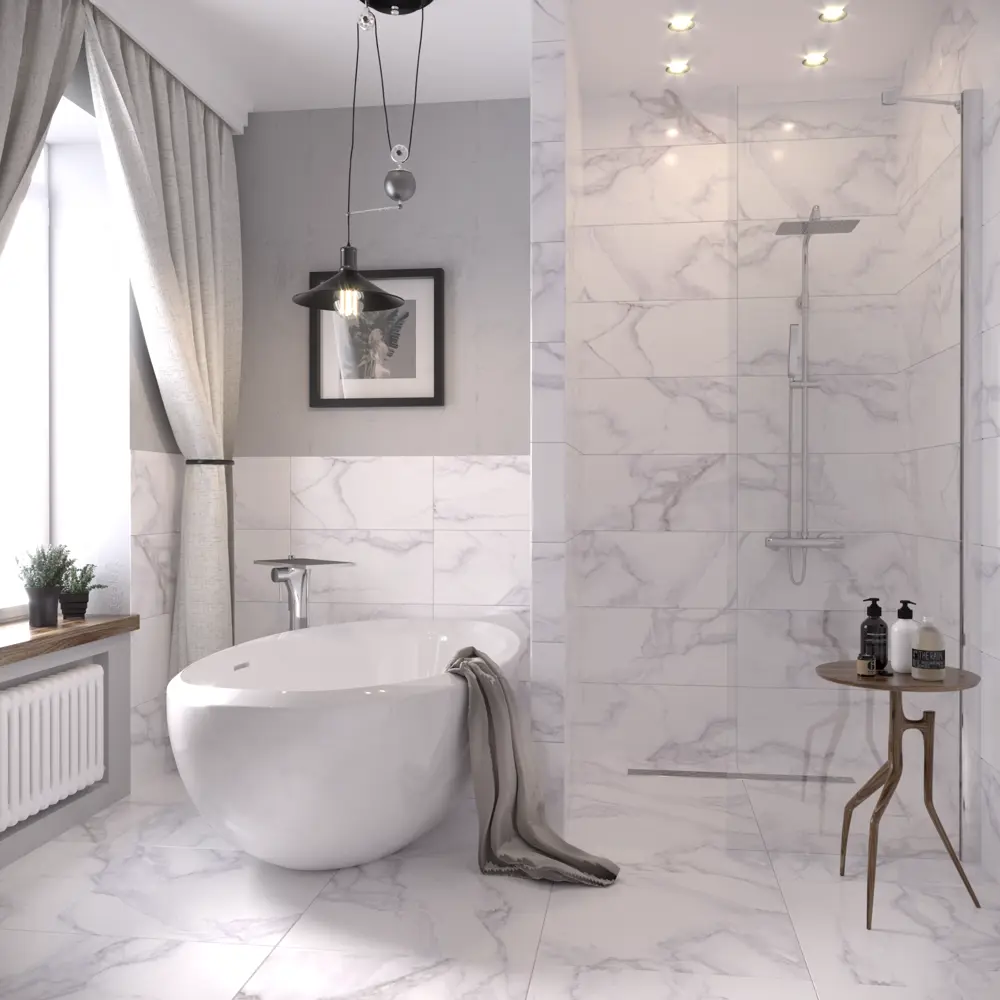 Керамогранит Gracia Ceramica Grata PG01 59.4x59.4x1 см 1.44 м² матовый цвет белый STLM-2139248 - Вид №4