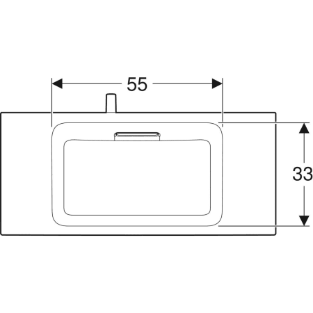 500.395.01.2 Встраиваемая раковина Geberit ONE горизонтальный выпуск, с укороченным вылетом Geberit  - Вид №2