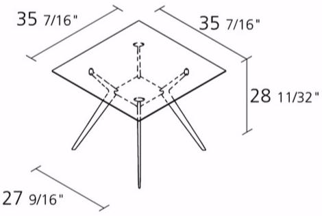 Alias Квадратный стол Biplane sun-id-1377590 - Вид №1