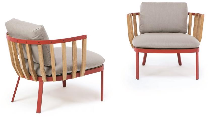 Ethimo Садовое кресло из тика с подлокотниками Swing sun-id-1457266 - Вид №3