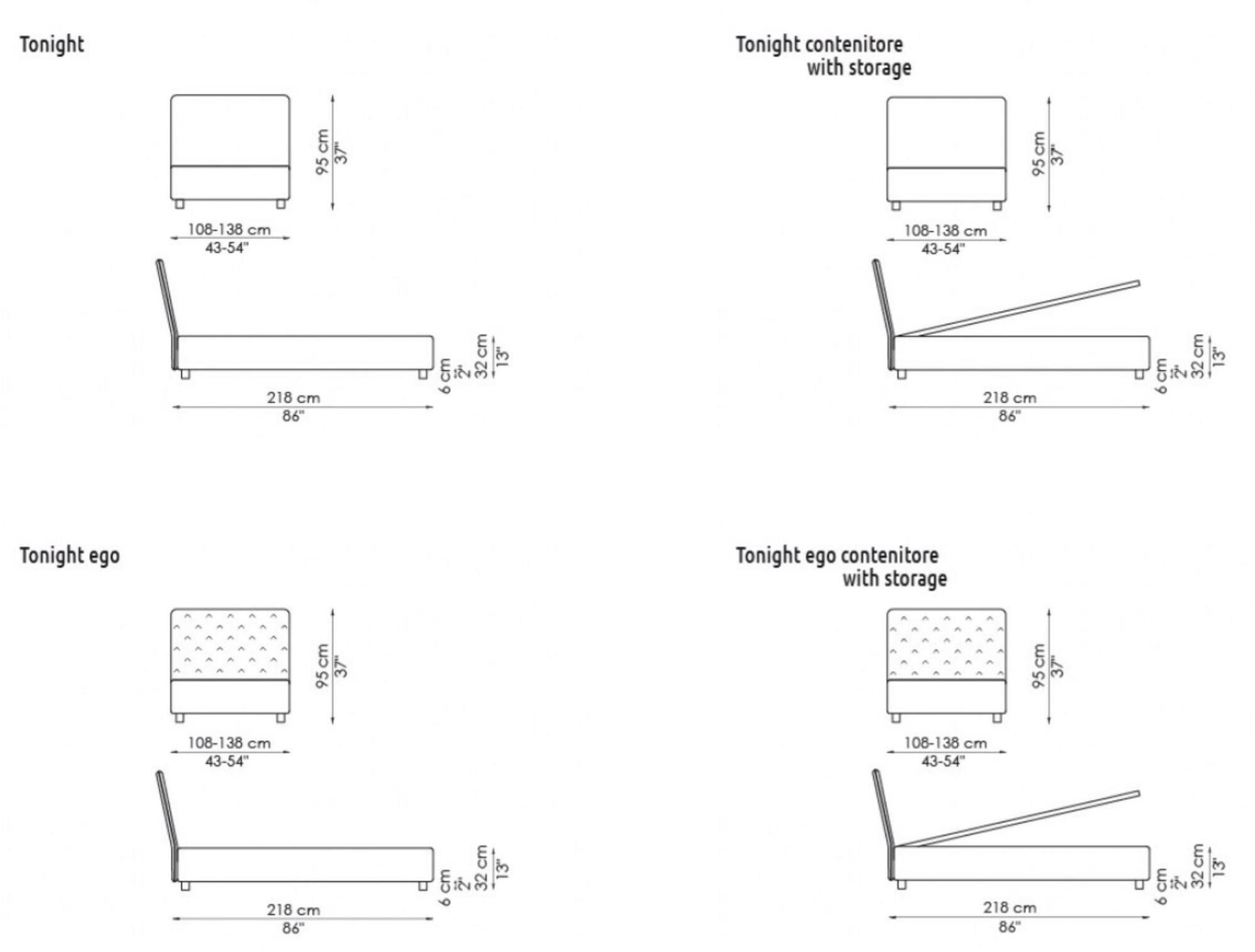 Bonaldo Односпальная кровать-контейнер с мягким изголовьем sun-id-1365910 - Вид №3