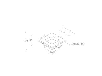 Квадратный утопленный гипсовый светильник для столешниц Tecnico ATTICA GLASS ARCH-00104327 - Вид №4