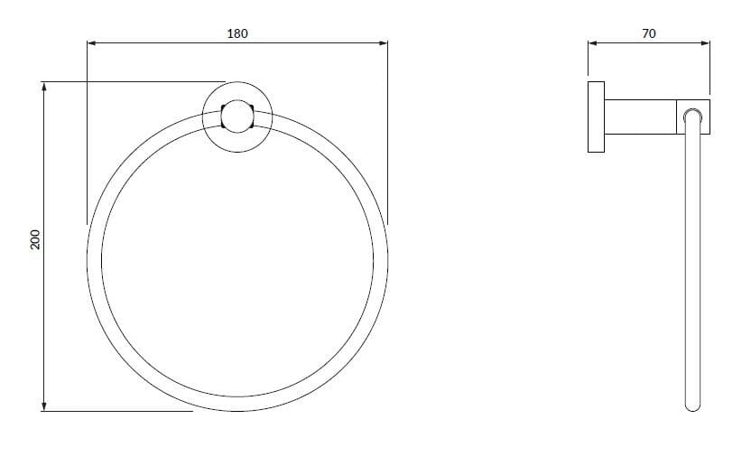 Держатель для полотенец из латуни OMNIRES Modern Project ARCH-00001097 - Вид №1