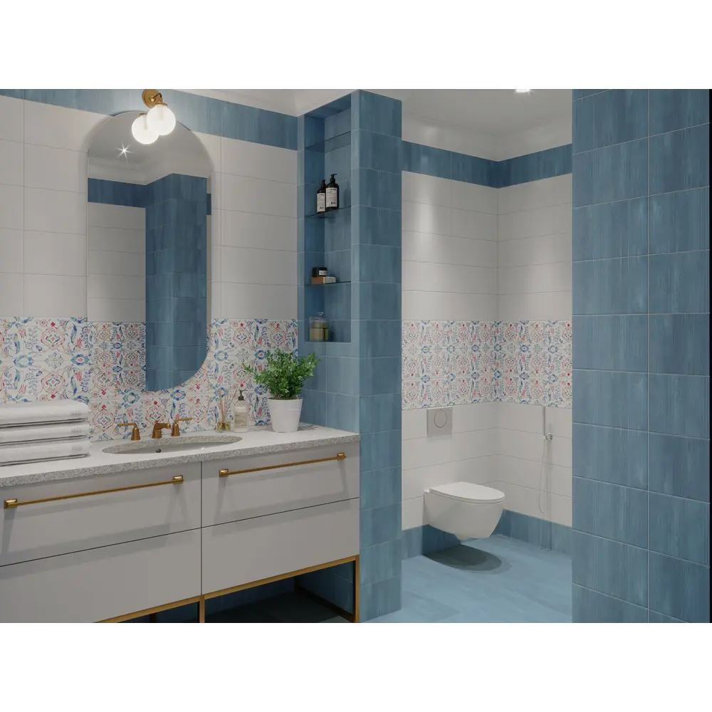 Напольная плитка Mix&live Base G 42х42 см 1.76 м² цвет синий BELANI STLM-2205938 - Вид №5