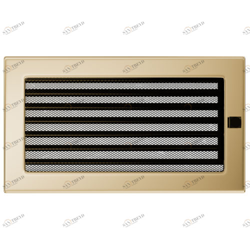 Вентиляционная решетка Kratki 17х30 с жалюзи (золото) 4147