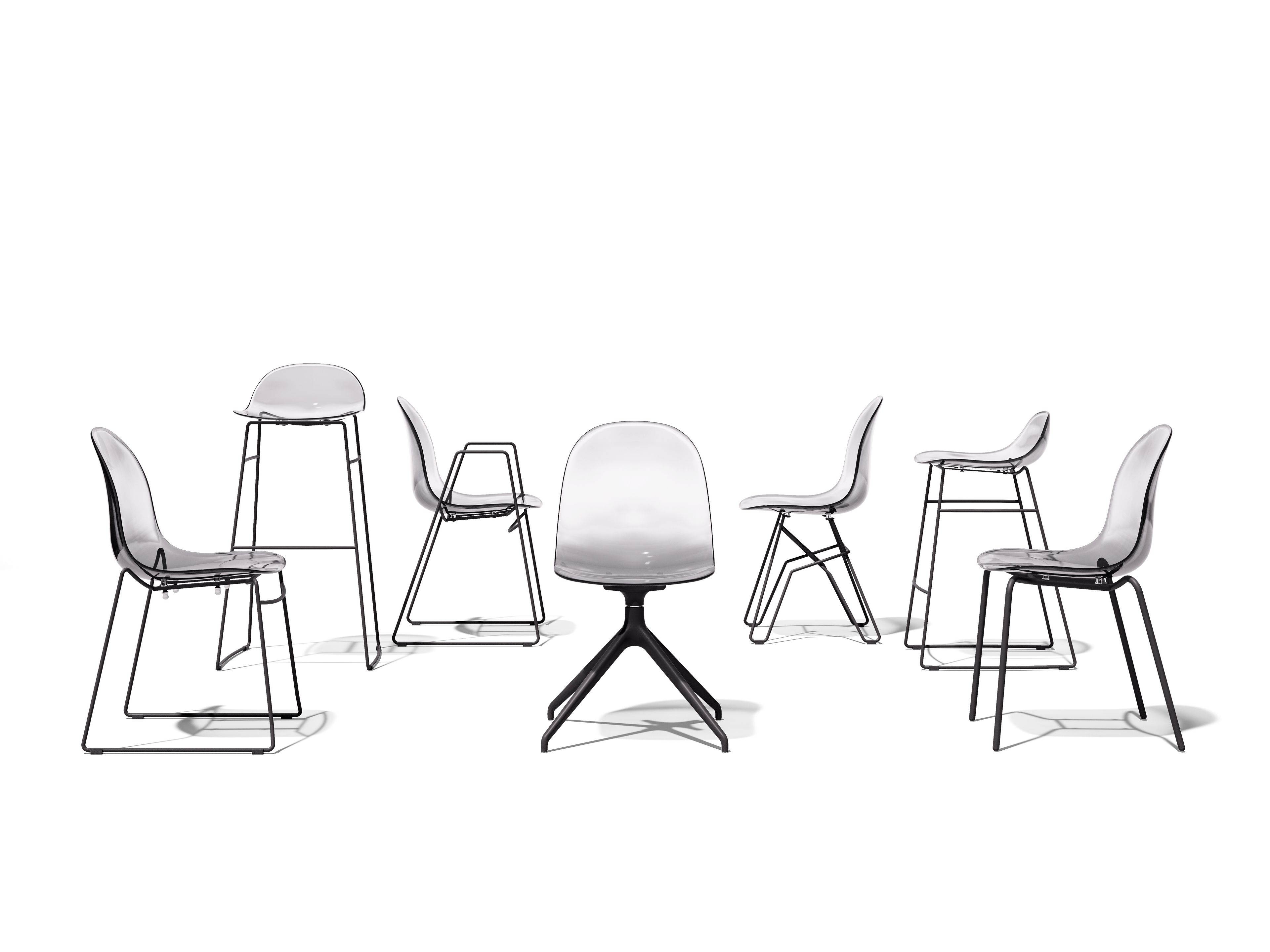 Штабелируемый стул из поликарбоната Connubia Академия ARCH-00008347 - Вид №1