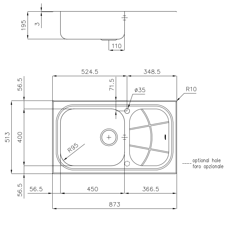 107106x Мойка Big Bowl 1071 06x Fosterspa  - Вид №1