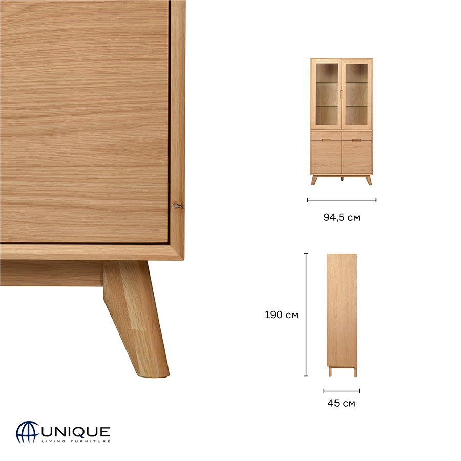 24750200 Сервант , rho, 94,5х45х190 см Unique Furniture  - Вид №18