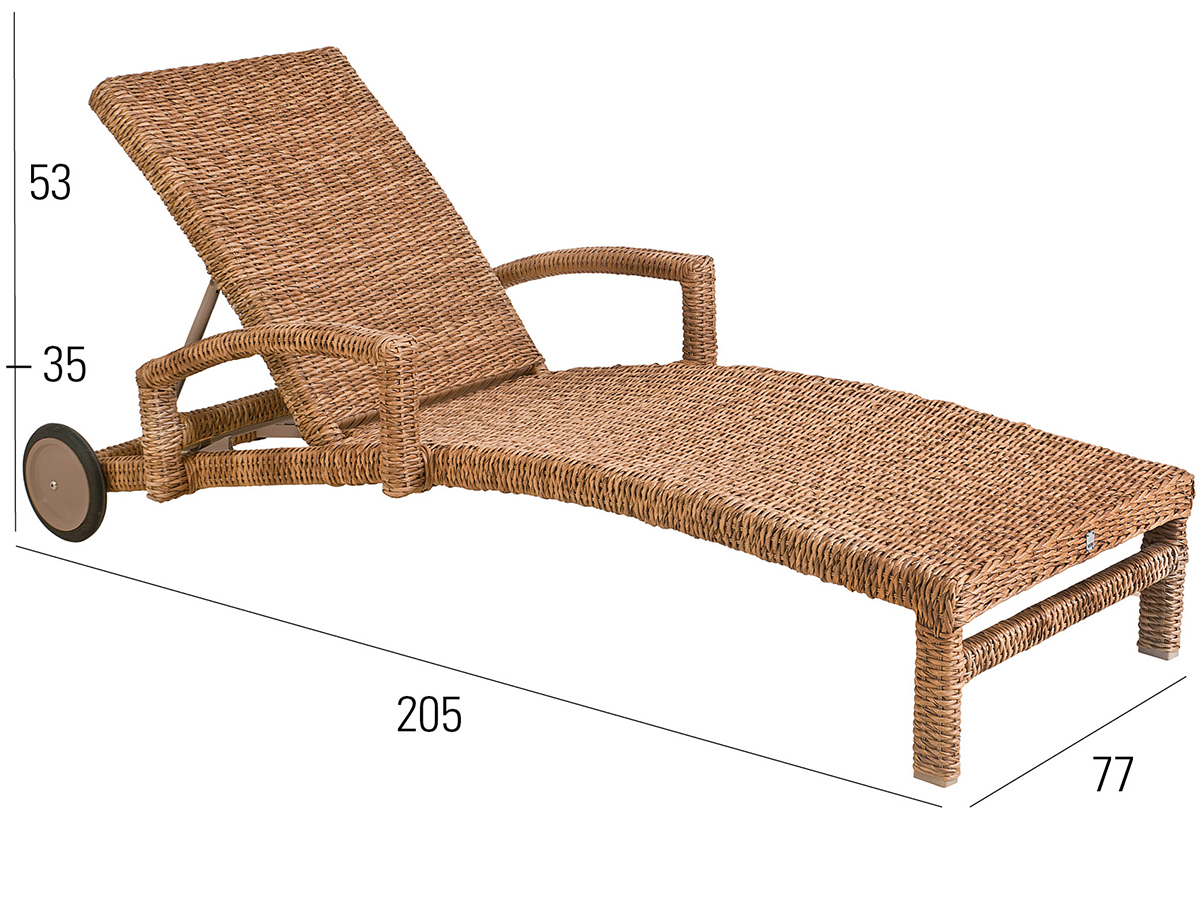 94.00.0328 Bellini твист шезлонг натуральный Mbm  - Вид №2
