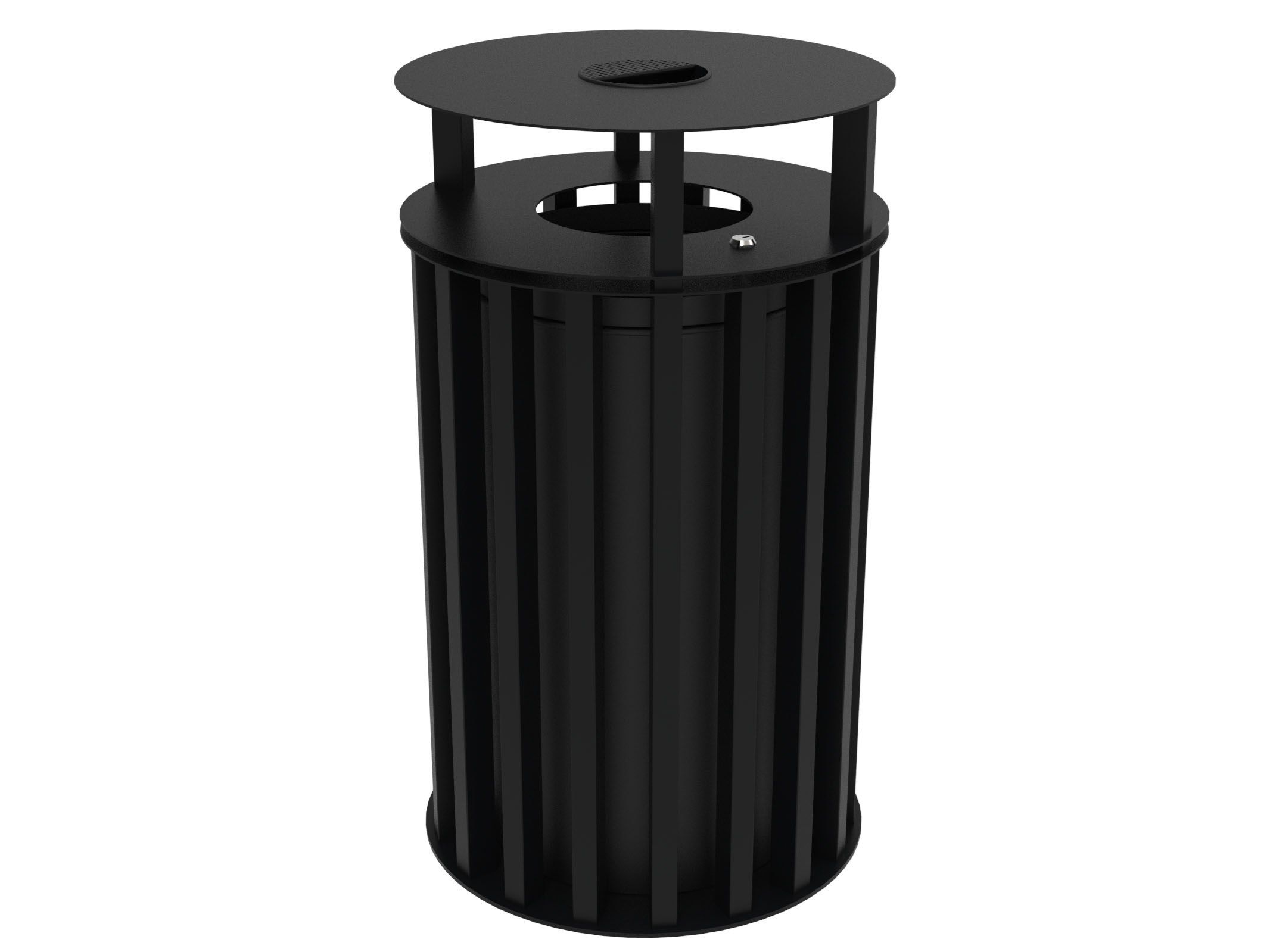 Оцинкованная стальная корзина для мусора с пепельницей Lazzari Динамо ARCH-00058102 - Вид №13