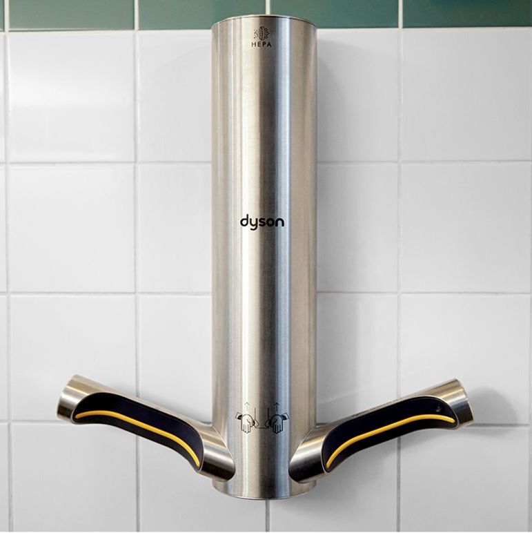 HU03 DYSON AIRBLADE 9KJ Сушилка для рук электрическая корпус из никеля (314696-01 Англия) AIRBLADE HU03 - Вид №8