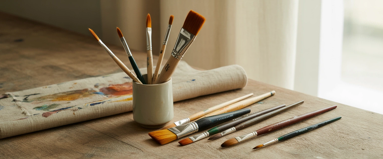 Кисти (синтетика, натуральный ворс) - Баннер категории