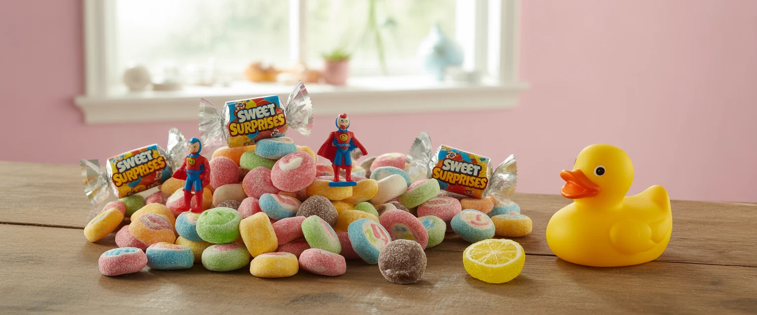 Конфеты с игрушкой внутри - Баннер категории