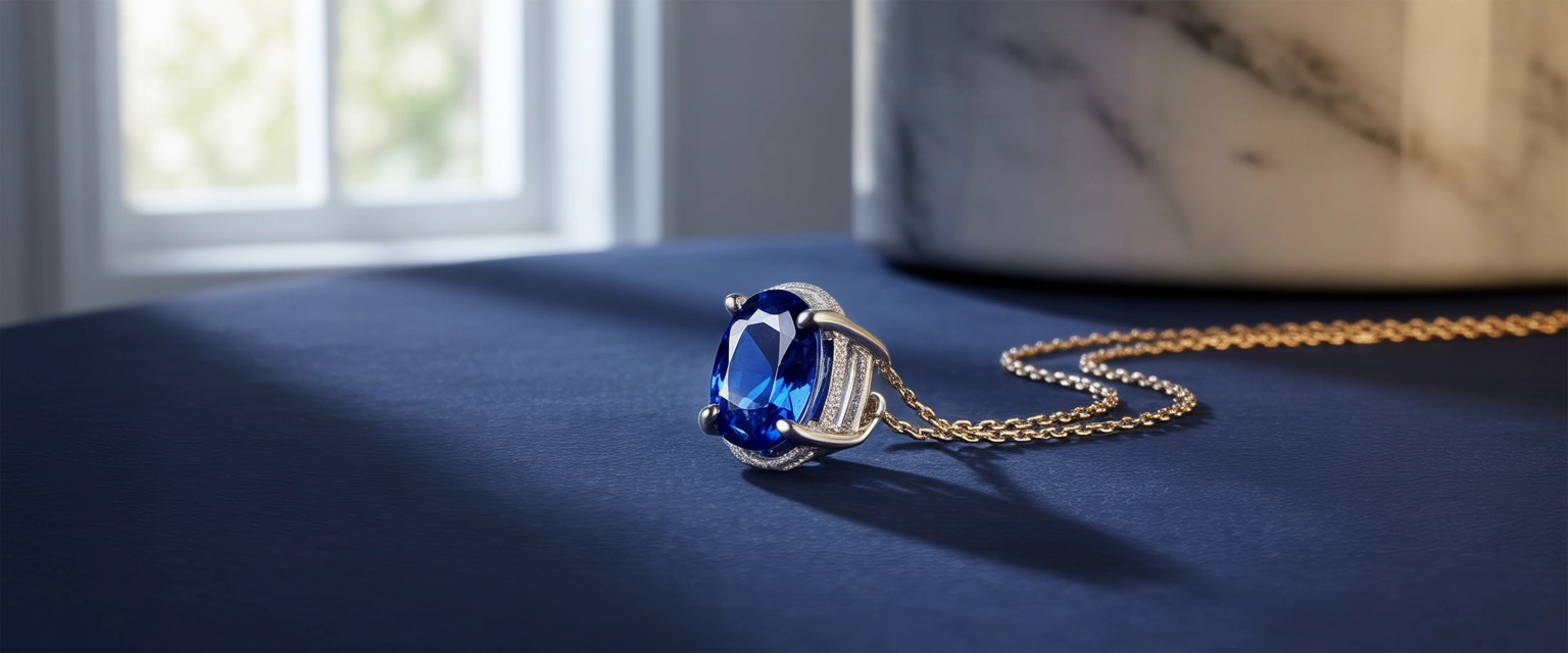 Кулоны с камнями (бриллианты, сапфиры, топаз) - Баннер категории