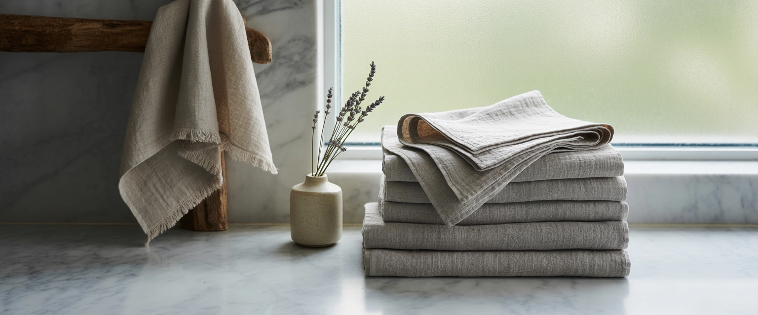 Льняные полотенца - Баннер категории