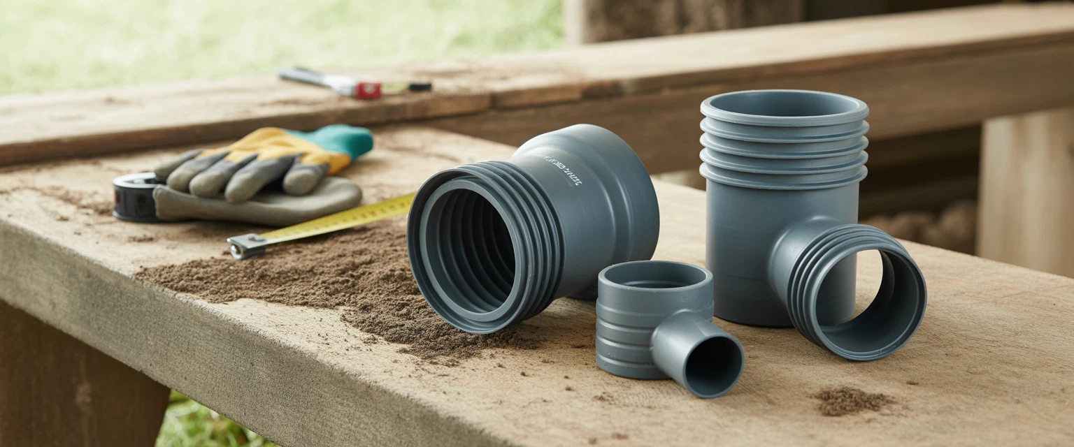 Трубные фитинги для дренажных труб - Баннер категории