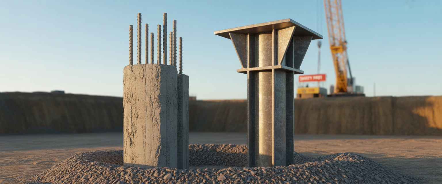 Забивные сваи (железобетонные, металлические) - Баннер категории